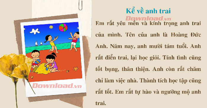 Kể về tình cảm của em đối với người thân