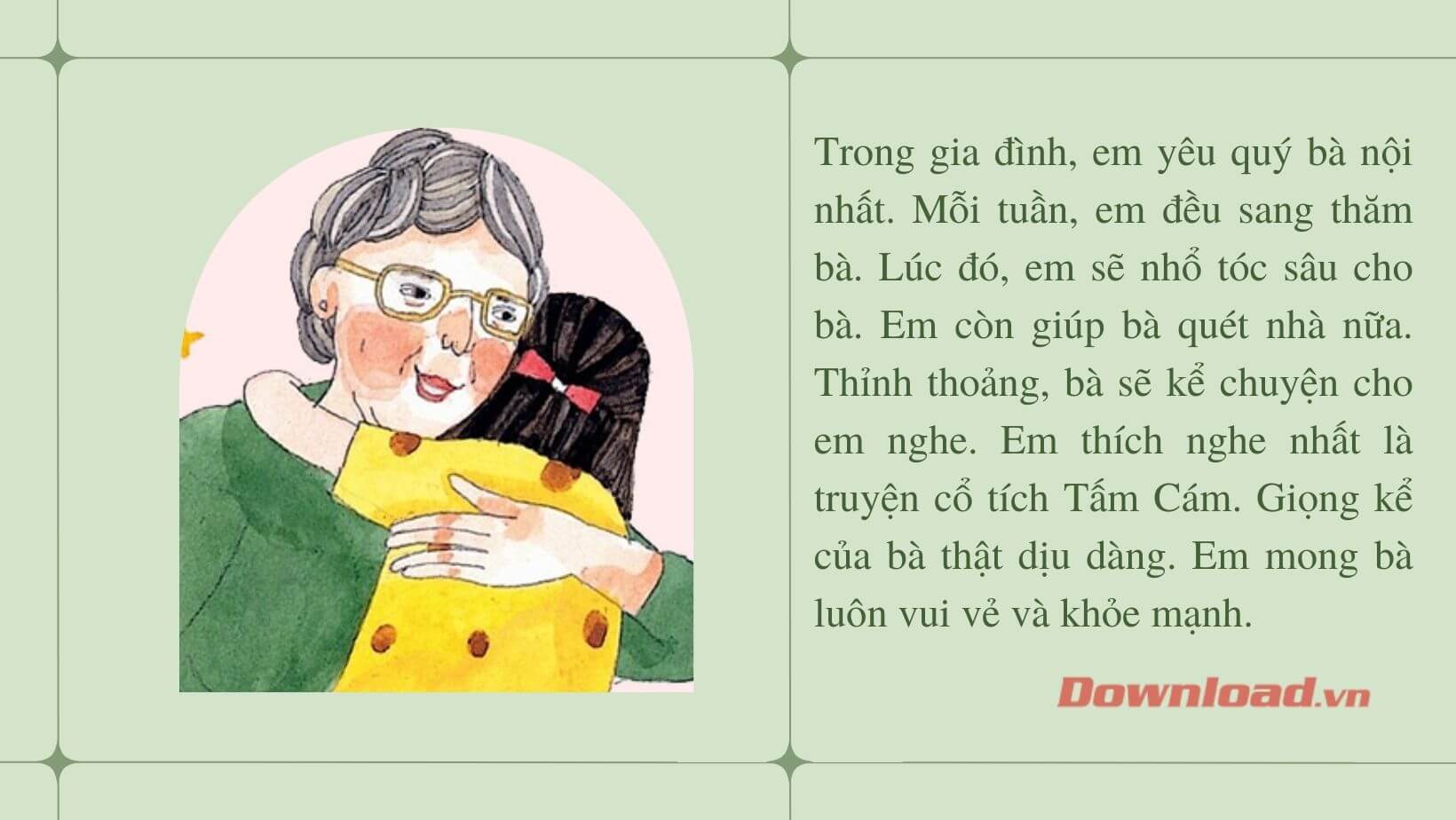 Kể về tình cảm của em đối với người thân (74 mẫu) Tập làm văn lớp 2
