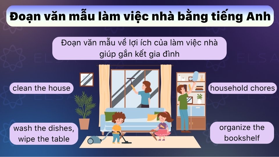 Đoạn văn mẫu làm việc nhà bằng tiếng Anh giúp gắn kết gia đình
