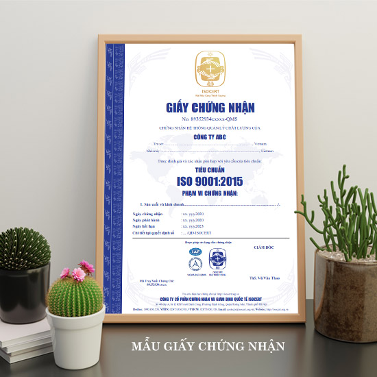 chứng nhận iso 9001 | Uy Tín Tiết Kiệm - Giá Trị Quốc Tế