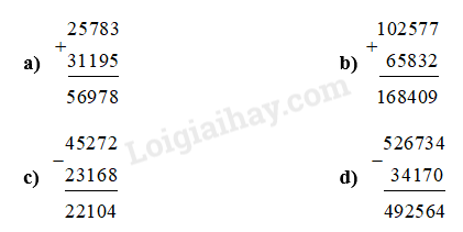 Bài tập Các phép tính với số tự nhiên - Ôn hè Toán lớp 4</>