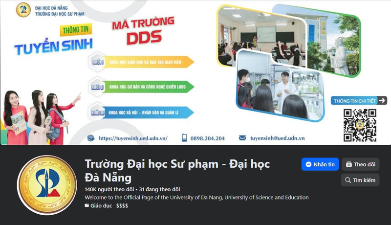 Fanpage chính thức của Trường Đại học Sư phạm - Đại học Đà Nẵng (UED)