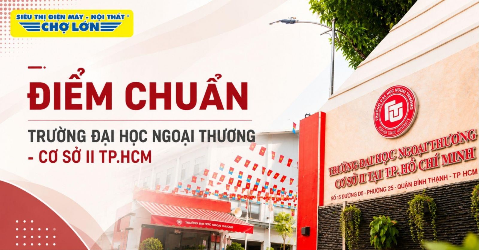 Điểm chuẩn Trường Đại học Ngoại thương - Cơ sở II TP.HCM (FTU2)